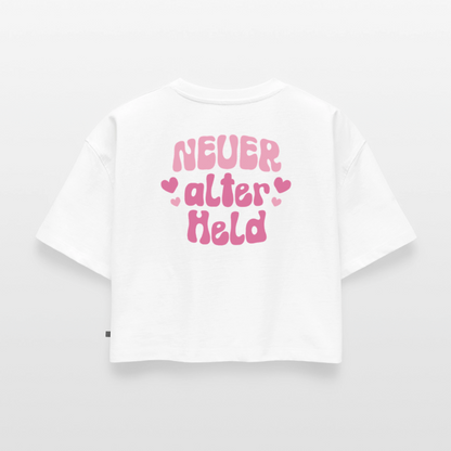 Neuer alter Held - Oversized Cropped T-Shirt - white
