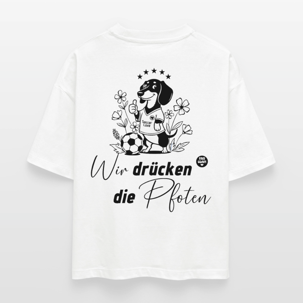 Wir drücken die Pfoten - Boxy T-Shirt - white
