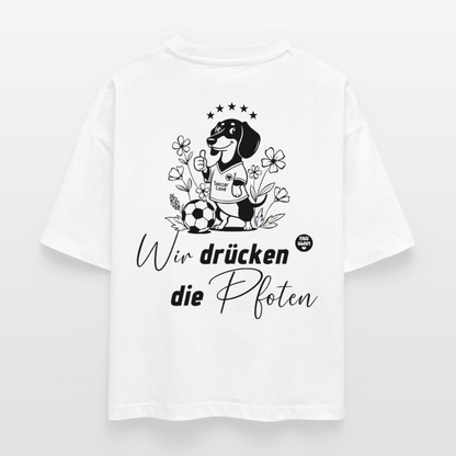 Wir drücken die Pfoten - Boxy T-Shirt - white