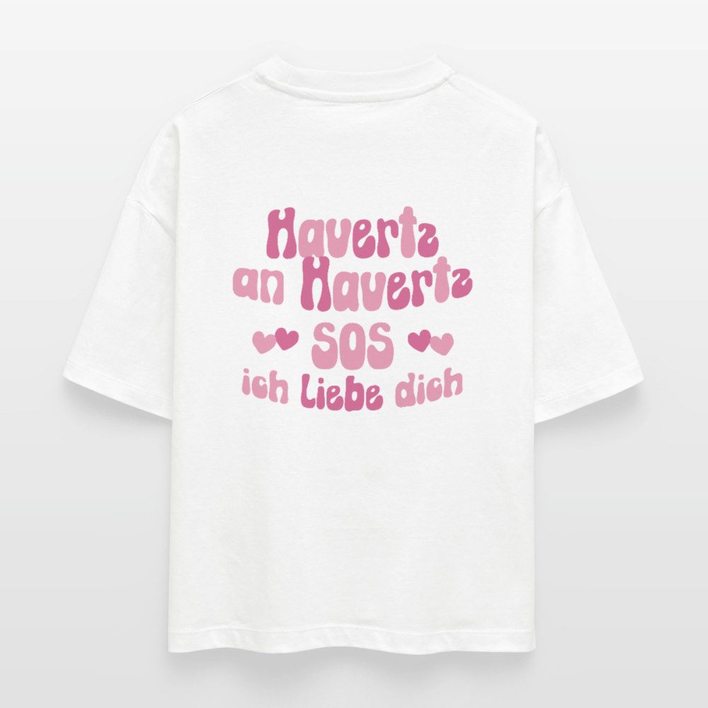 Herz an Herz - Boxy T-Shirt - white