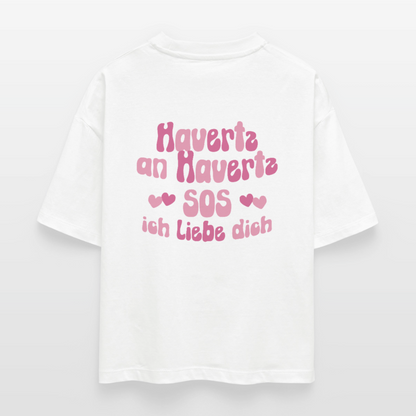 Herz an Herz - Boxy T-Shirt - white
