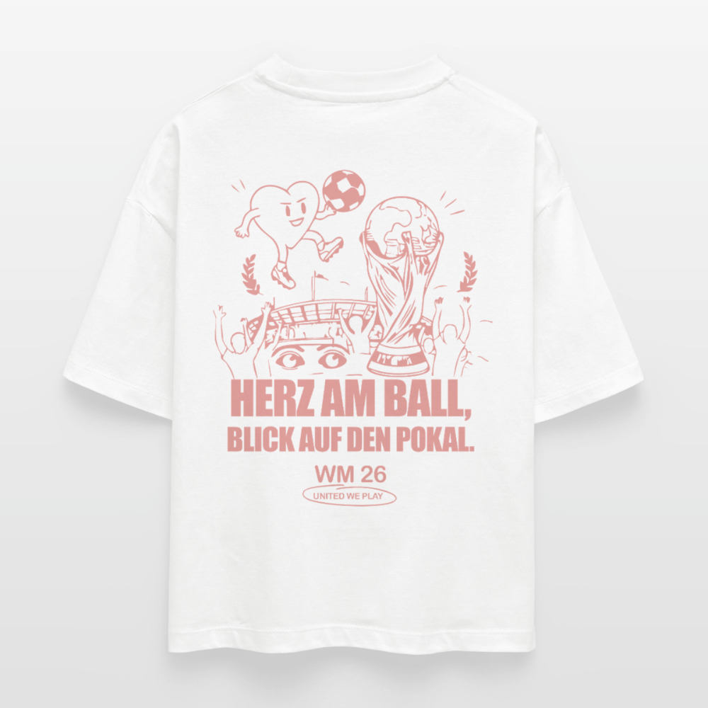 Herz am Ball - Boxy T-Shirt - white