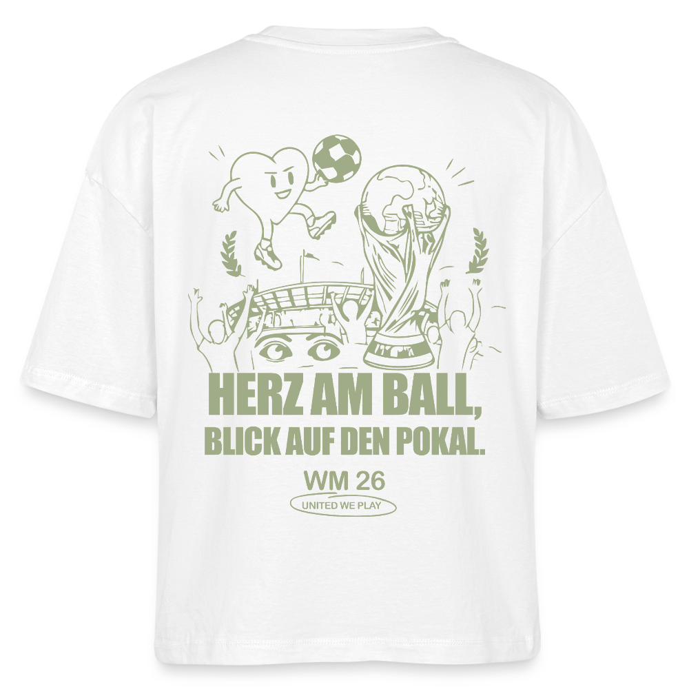 Herz am Ball - Boxy T-Shirt - white