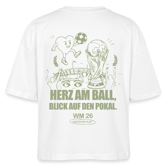 Herz am Ball - Boxy T-Shirt - white