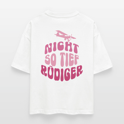 Nicht so tief - Boxy T-Shirt - white