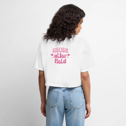 Neuer alter Held - Oversized Cropped T-Shirt - white