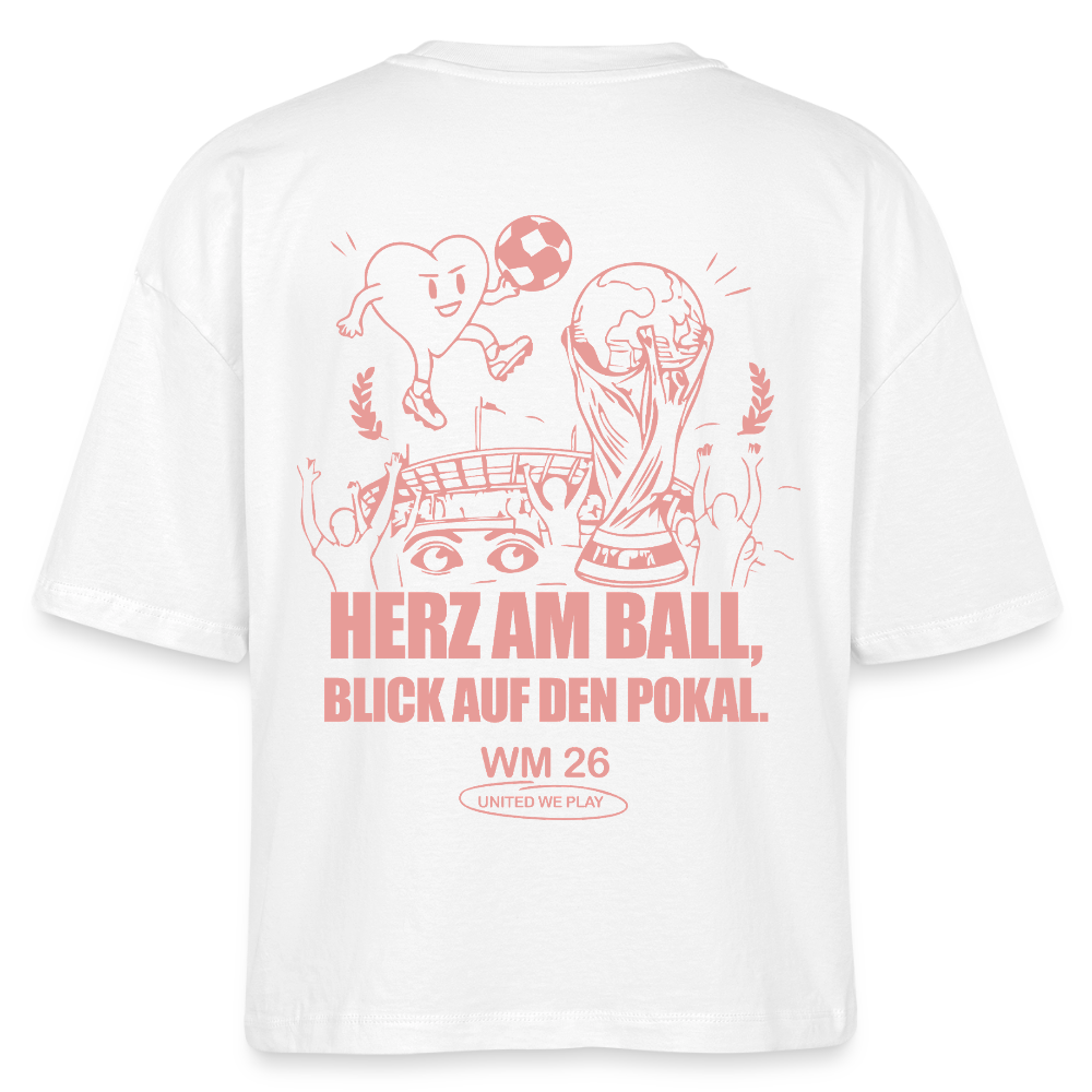 Herz am Ball - Boxy T-Shirt - white
