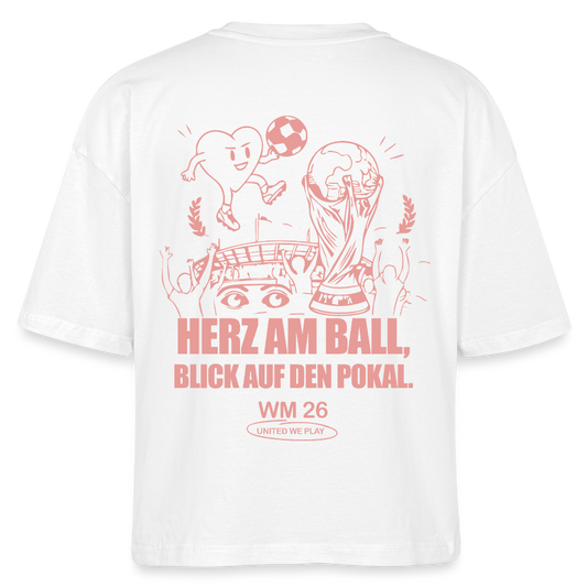 Herz am Ball - Boxy T-Shirt - white
