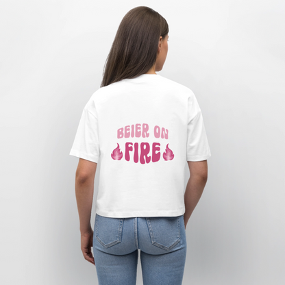 Beier on Fire - Boxy T-Shirt - white