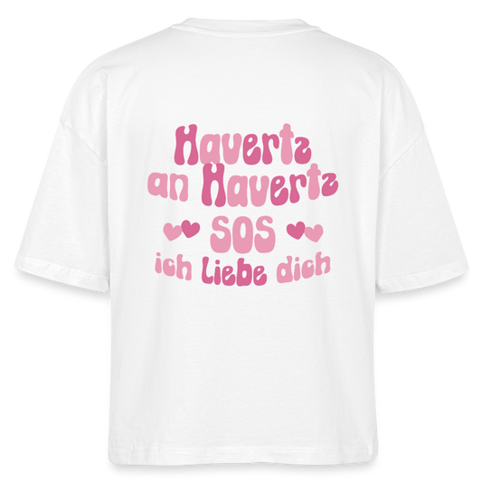 Herz an Herz - Boxy T-Shirt - white