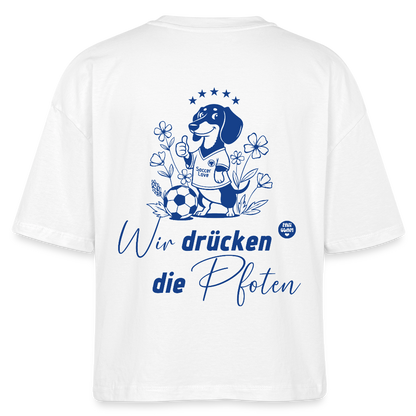 Wir drücken die Pfoten - Boxy T-Shirt - white