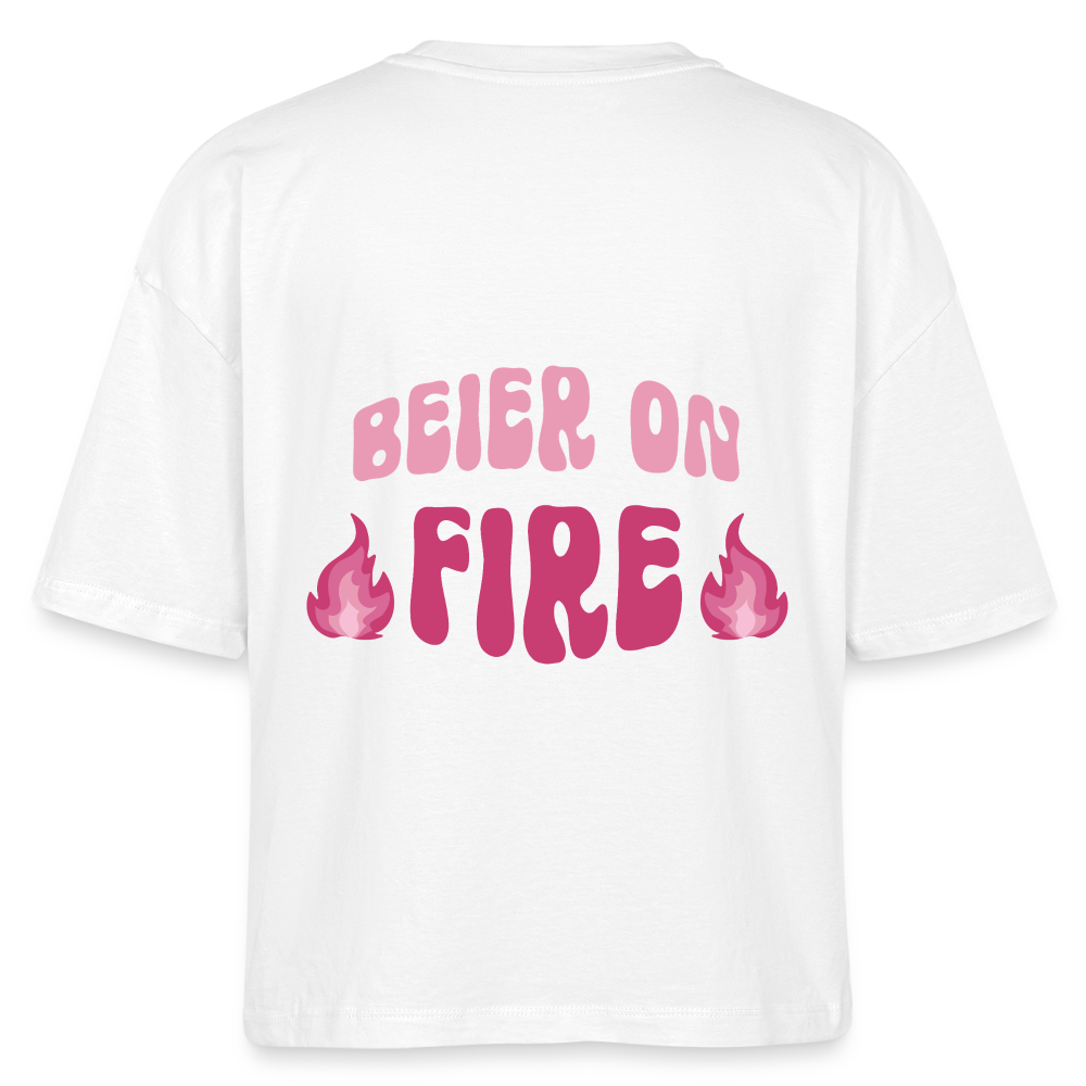 Beier on Fire - Boxy T-Shirt - white