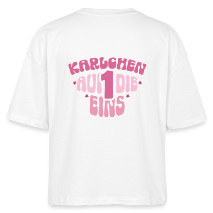 Karlchen auf die 1 -  Boxy T-Shirt - white