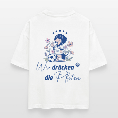 Wir drücken die Pfoten - Boxy T-Shirt - white