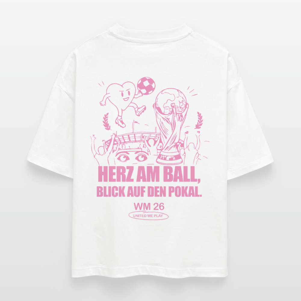 Herz am Ball - Boxy T-Shirt - white