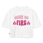 Beier on Fire - Oversized Cropped T-Shirt - white