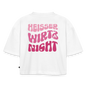Heisser wirtz nicht - Oversized Cropped T-Shirt - white