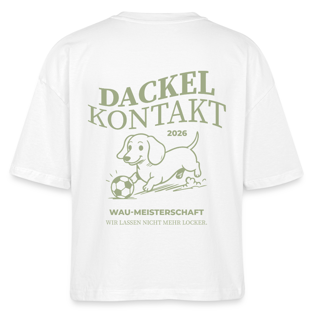 Dackel Kontakt - Boxy T-Shirt - white