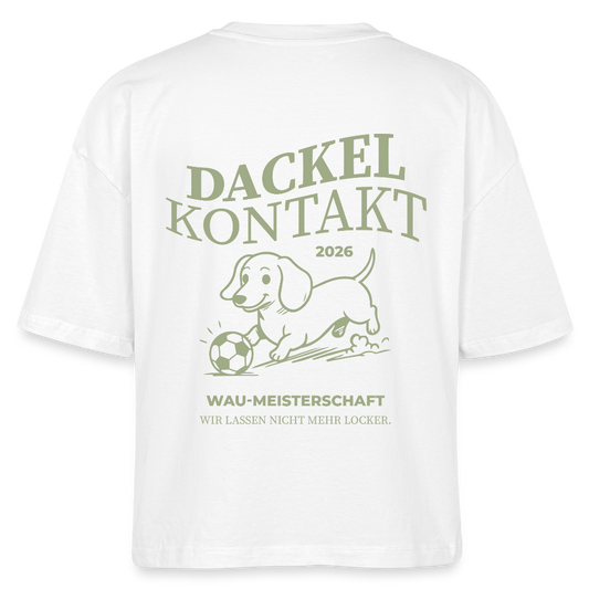 Dackel Kontakt - Boxy T-Shirt - white
