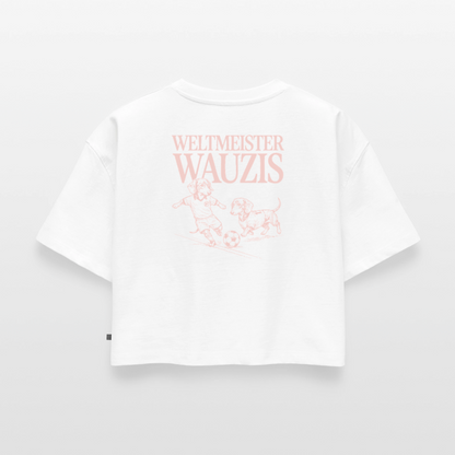 Weltmeister Wauzis - Oversized Cropped T-Shirt - white