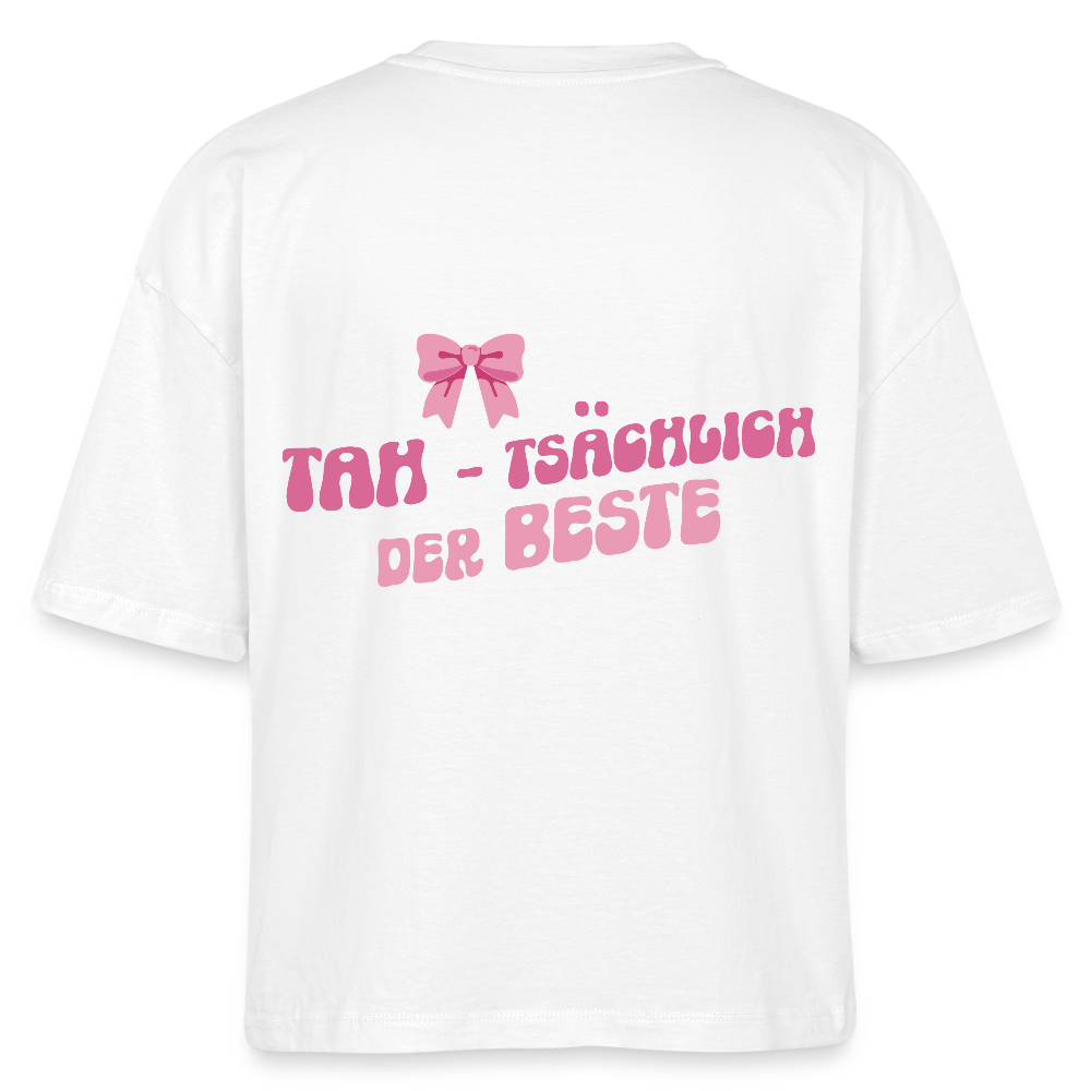 Tahtsächlich - Boxy T-Shirt - white