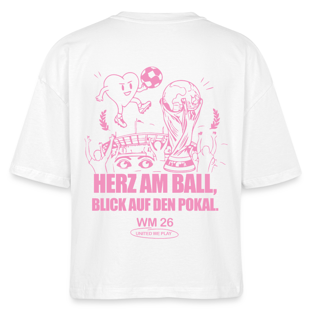 Herz am Ball - Boxy T-Shirt - white
