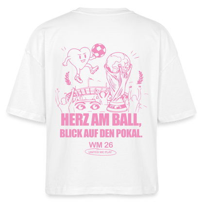 Herz am Ball - Boxy T-Shirt - white