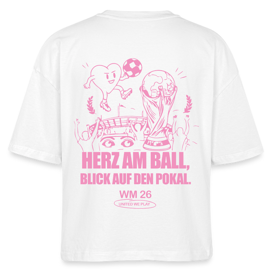 Herz am Ball - Boxy T-Shirt - white