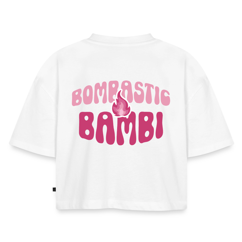 Bombastic Bambi - Oversized Cropped T-Shirt - white