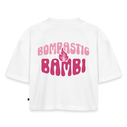 Bombastic Bambi - Oversized Cropped T-Shirt - white