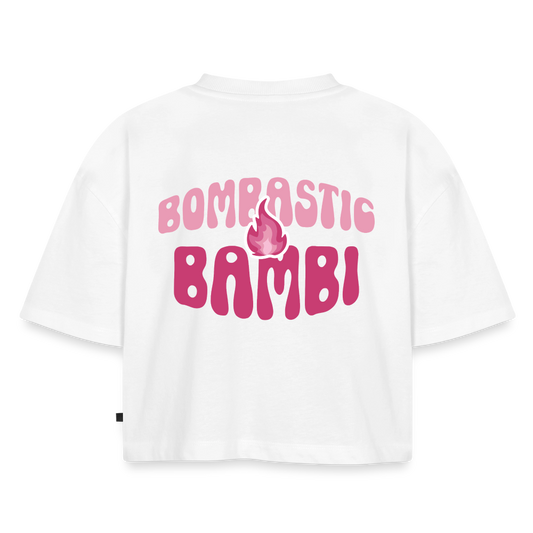 Bombastic Bambi - Oversized Cropped T-Shirt - white